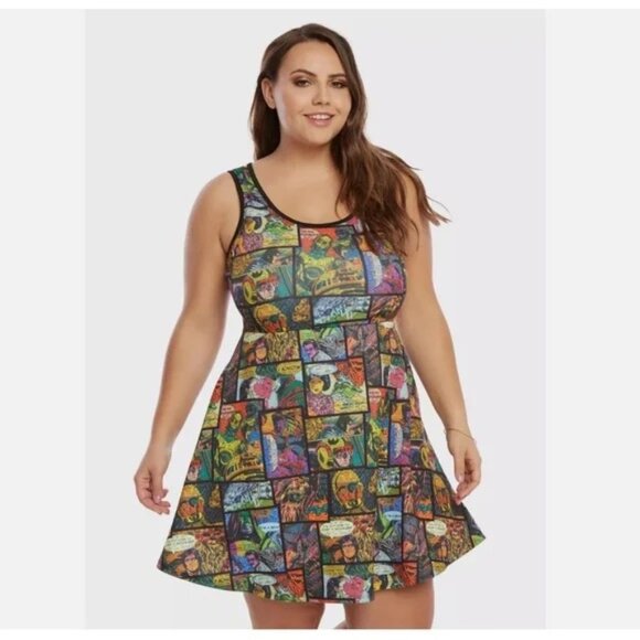 Star Wars Her Universe Comic Book Plus Size Skater Dress - Picture 1 of 5